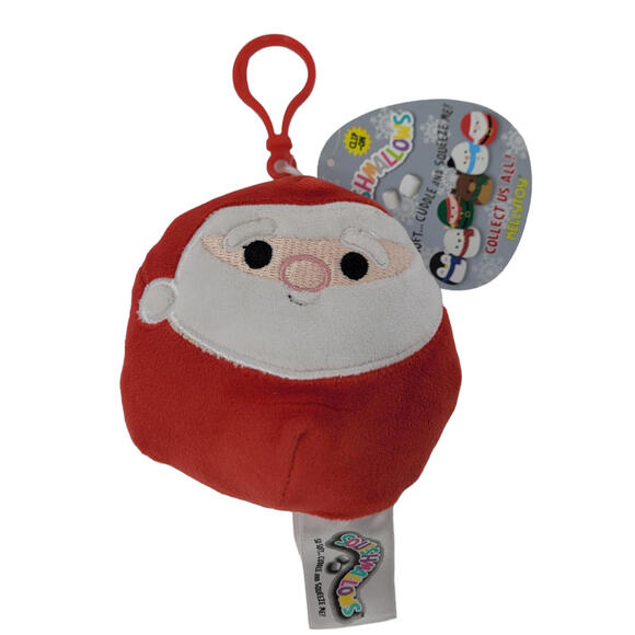 Squishmallow 3.5 inch Saint Nick Santa Claus Christmas Clip 2018 - Picture 1 of 5